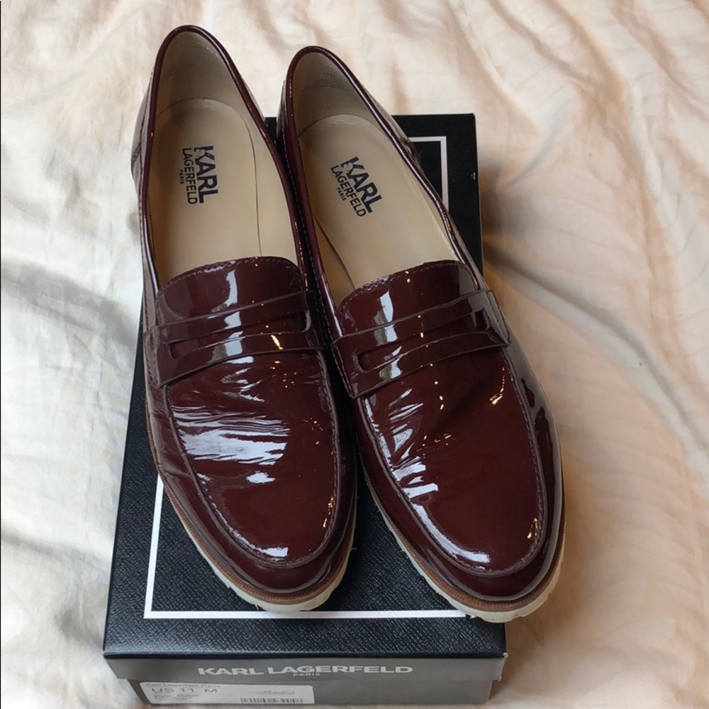 Karl Lagerfeld leather loafers